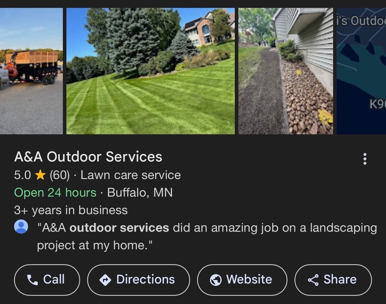 Gallery photos for Celebrating 60 Five-Star Reviews with A&A Outdoor Services: Image #1