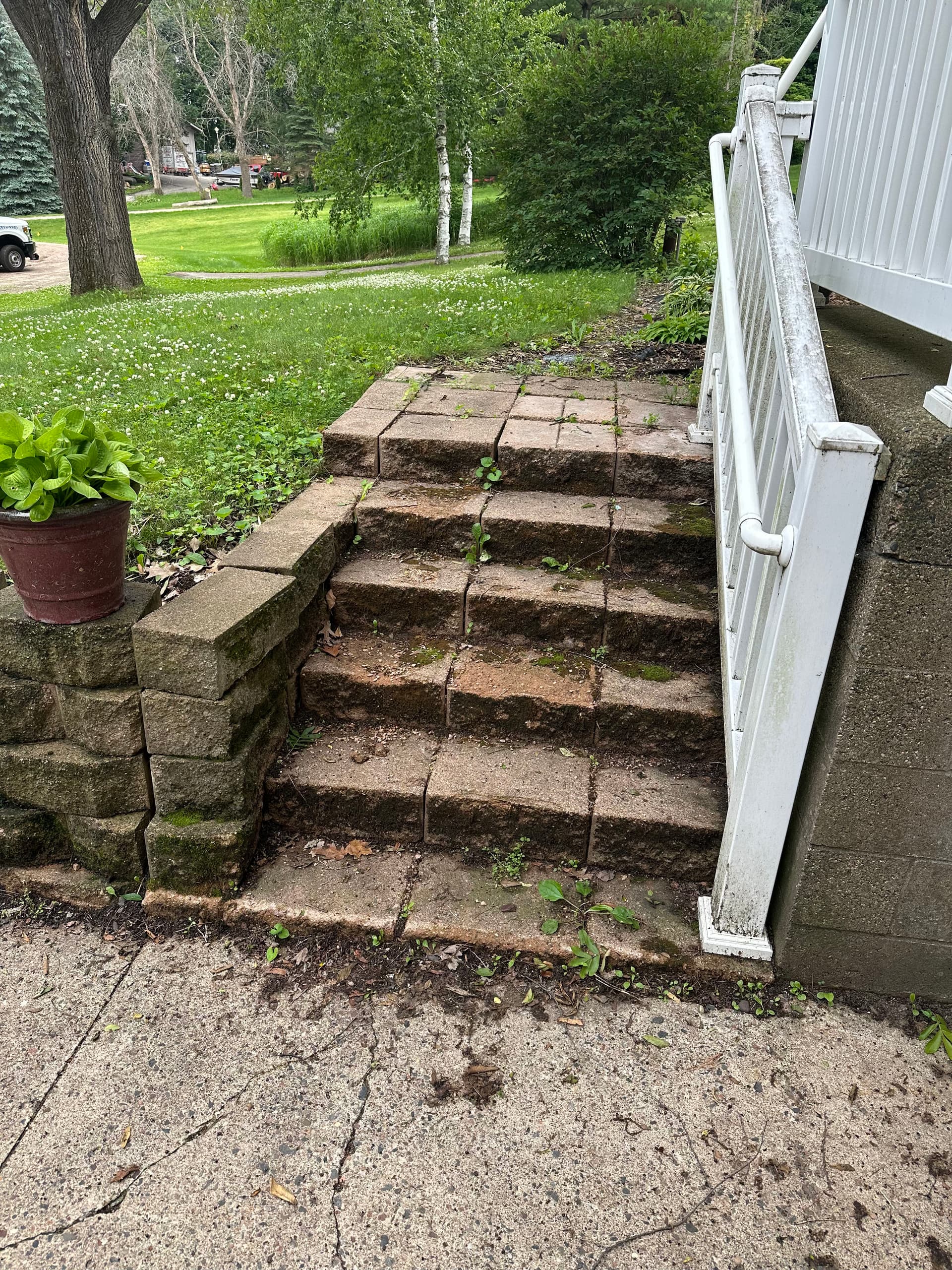 Gallery photos for Paver Walkway Extension and New Stair System in Wright County: Image #1