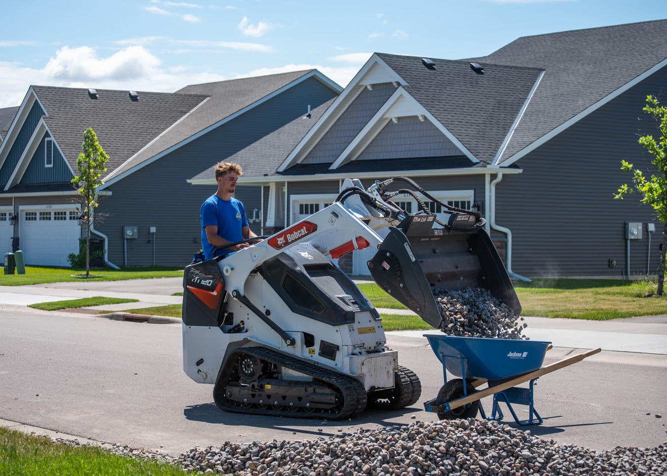 Gallery photos for Rock Bed Landscaping Install With Weed Barrier and Clean Edging: Image #1