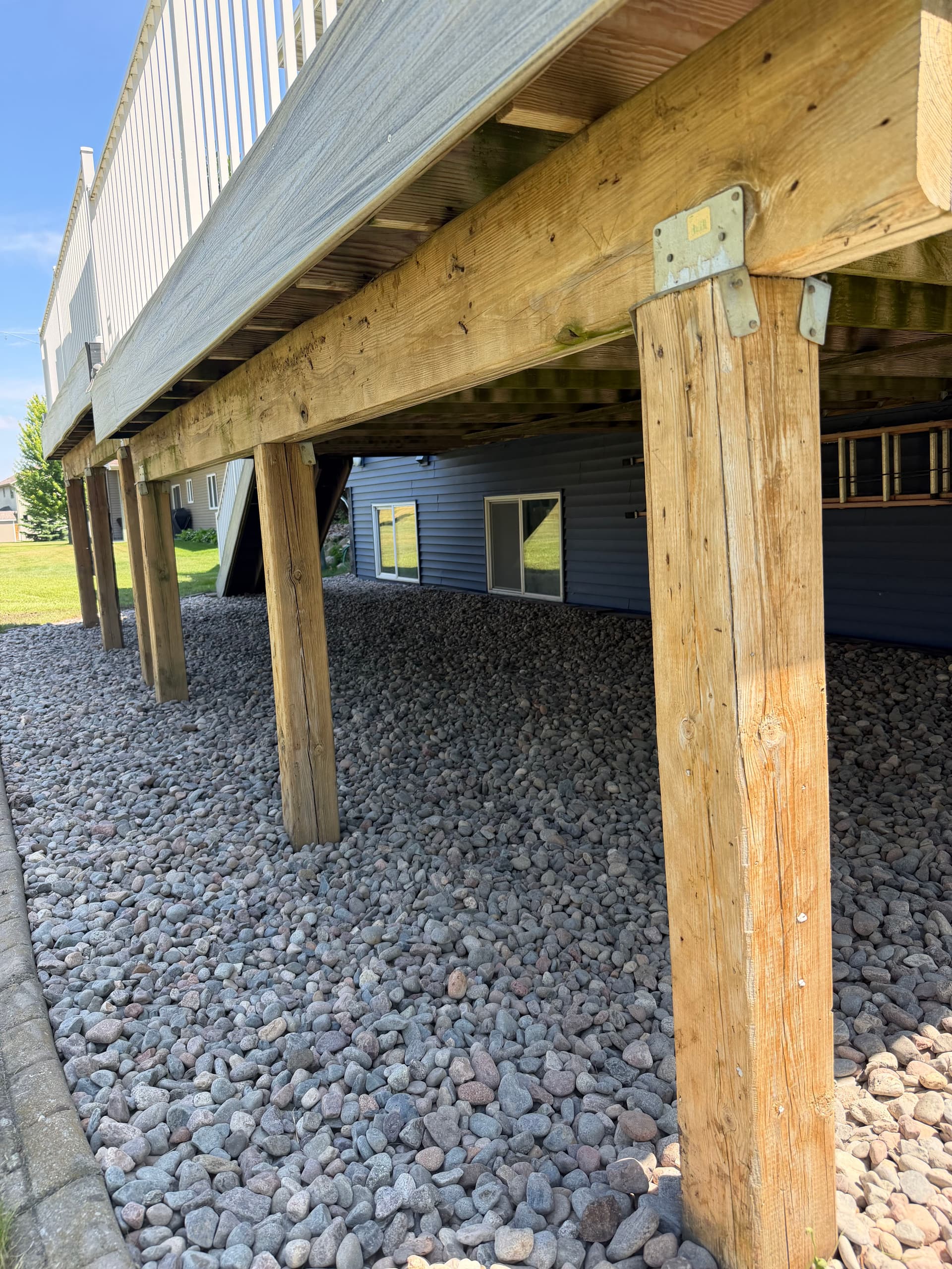 Under-Deck Cleanup and Rock Install in Wright County MN image