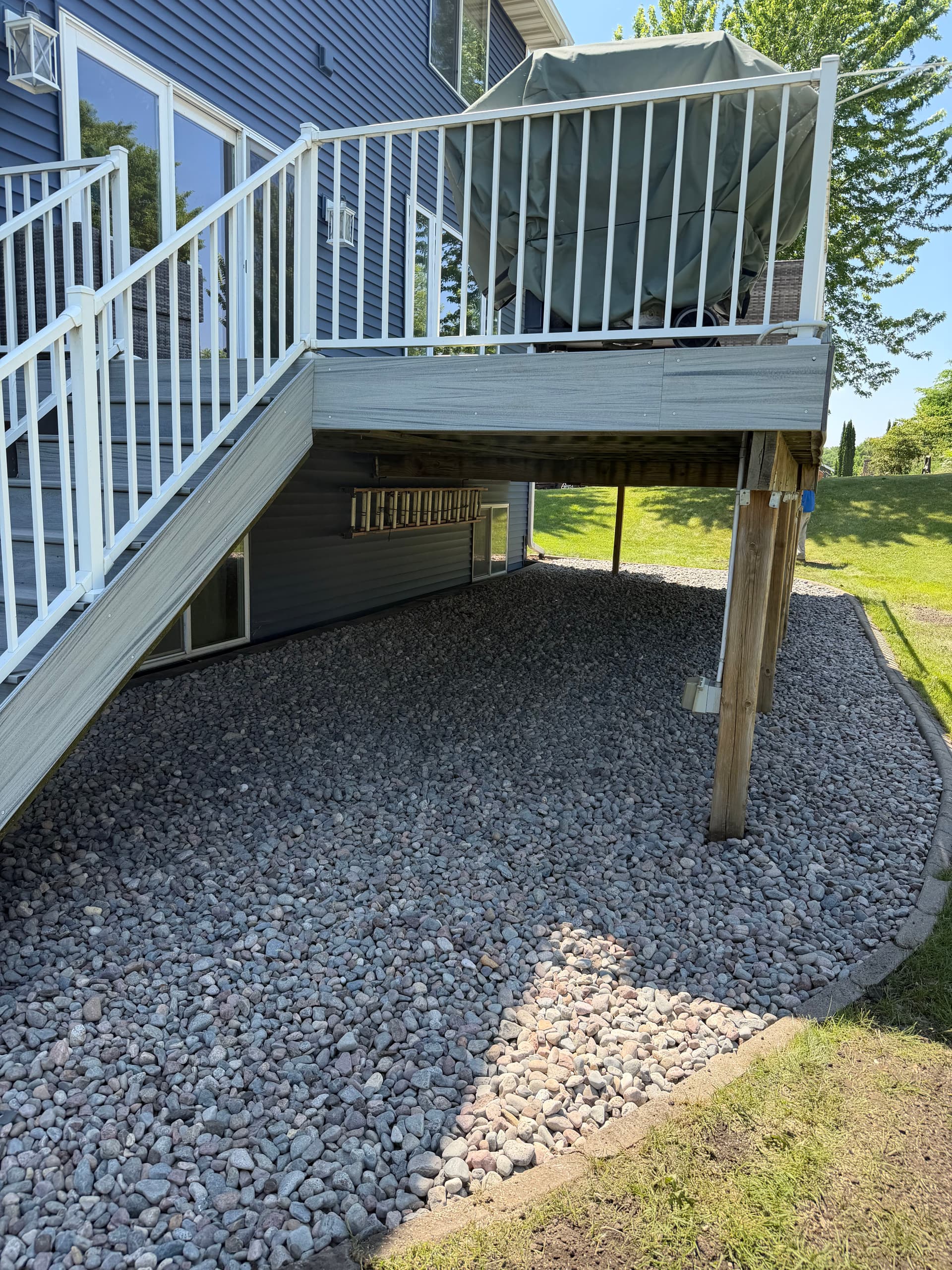 Gallery photos for Under-Deck Cleanup and Rock Install in Wright County MN: Image #2